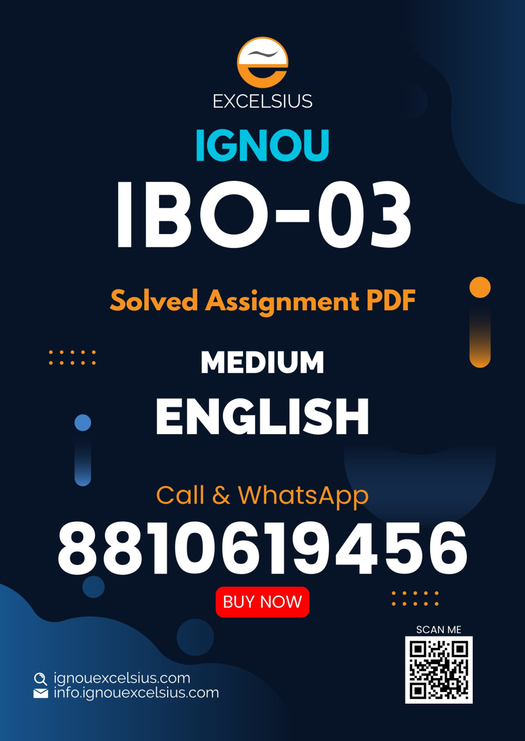 Download IGNOU IBO-03 Assignment Solution - ignouexcelsius