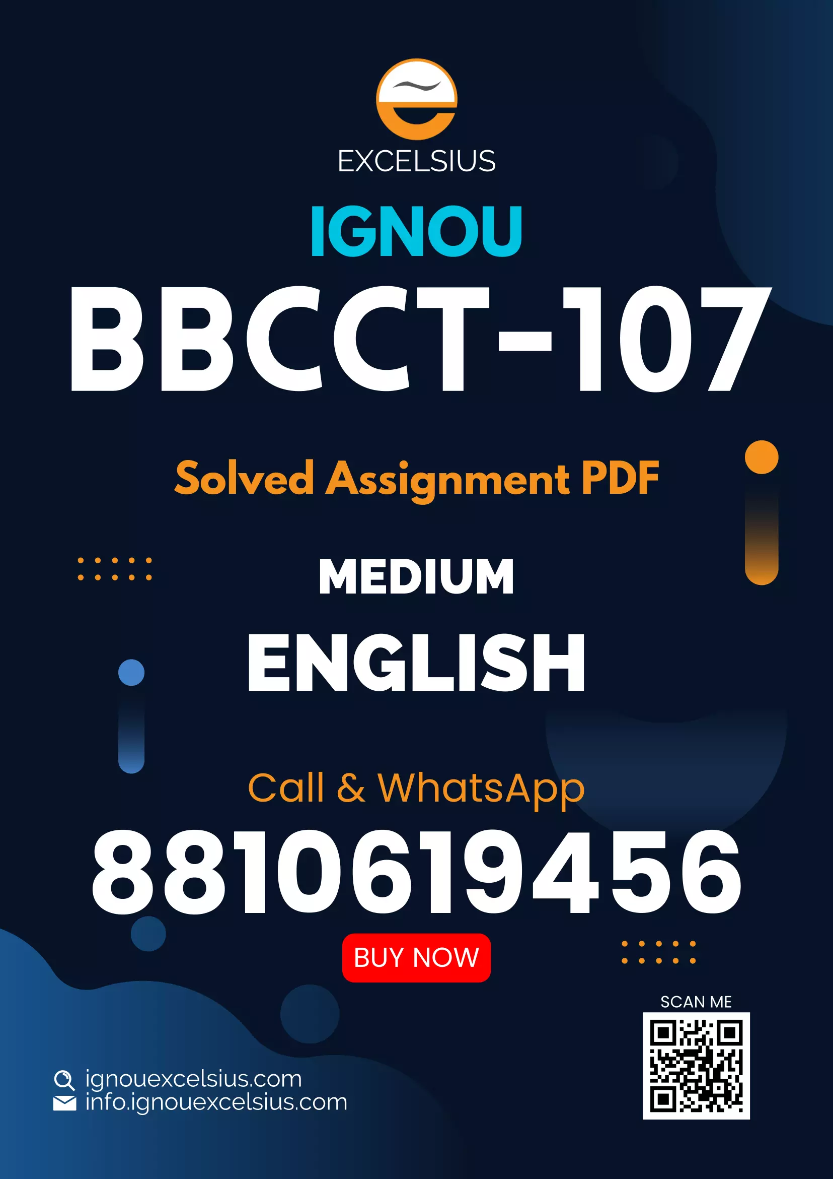 IGNOU BBCCT-107 Enzymes Latest Solved Assignments
