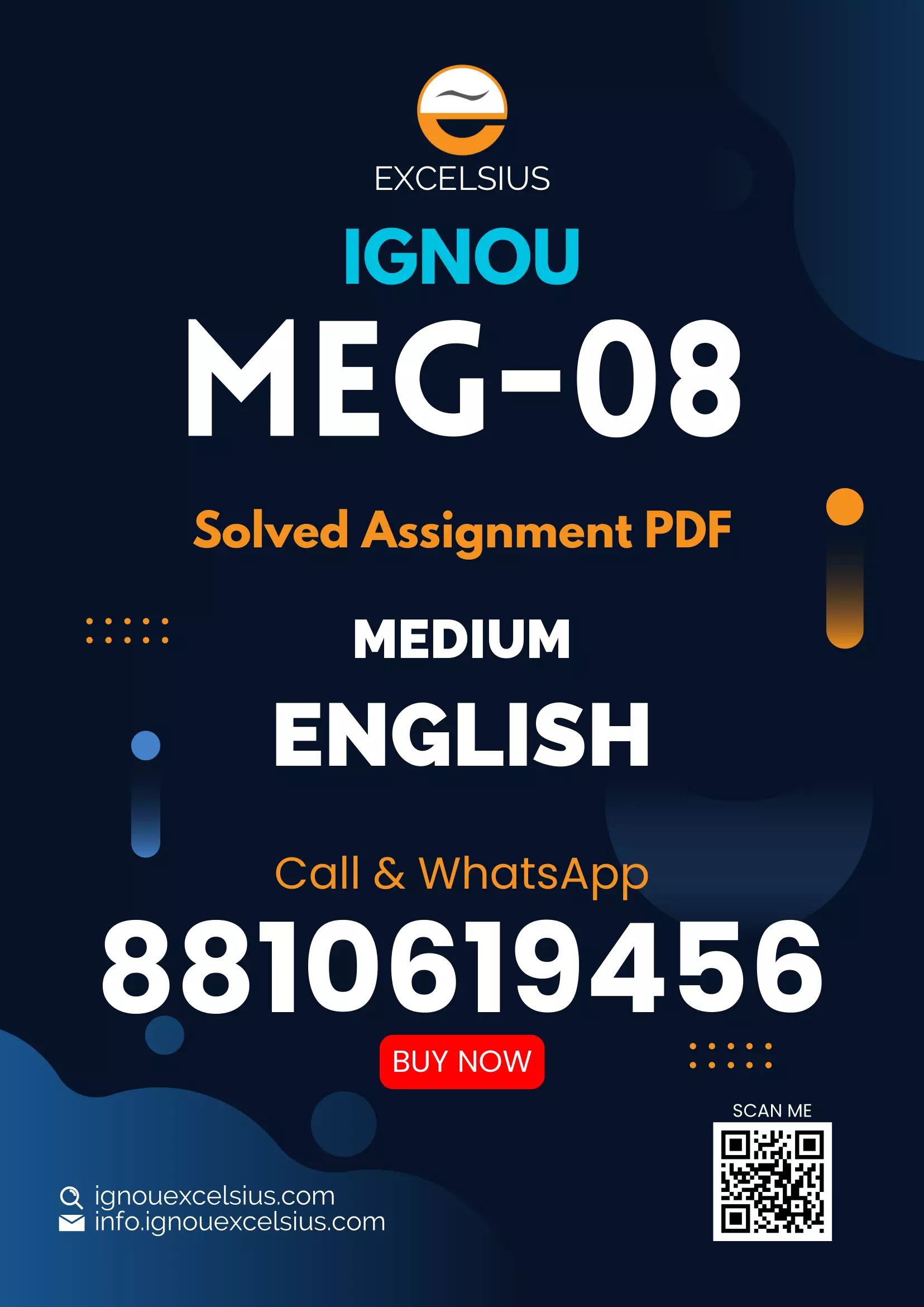 IGNOU MEG-08 New Literature in English Latest Solved Assignments