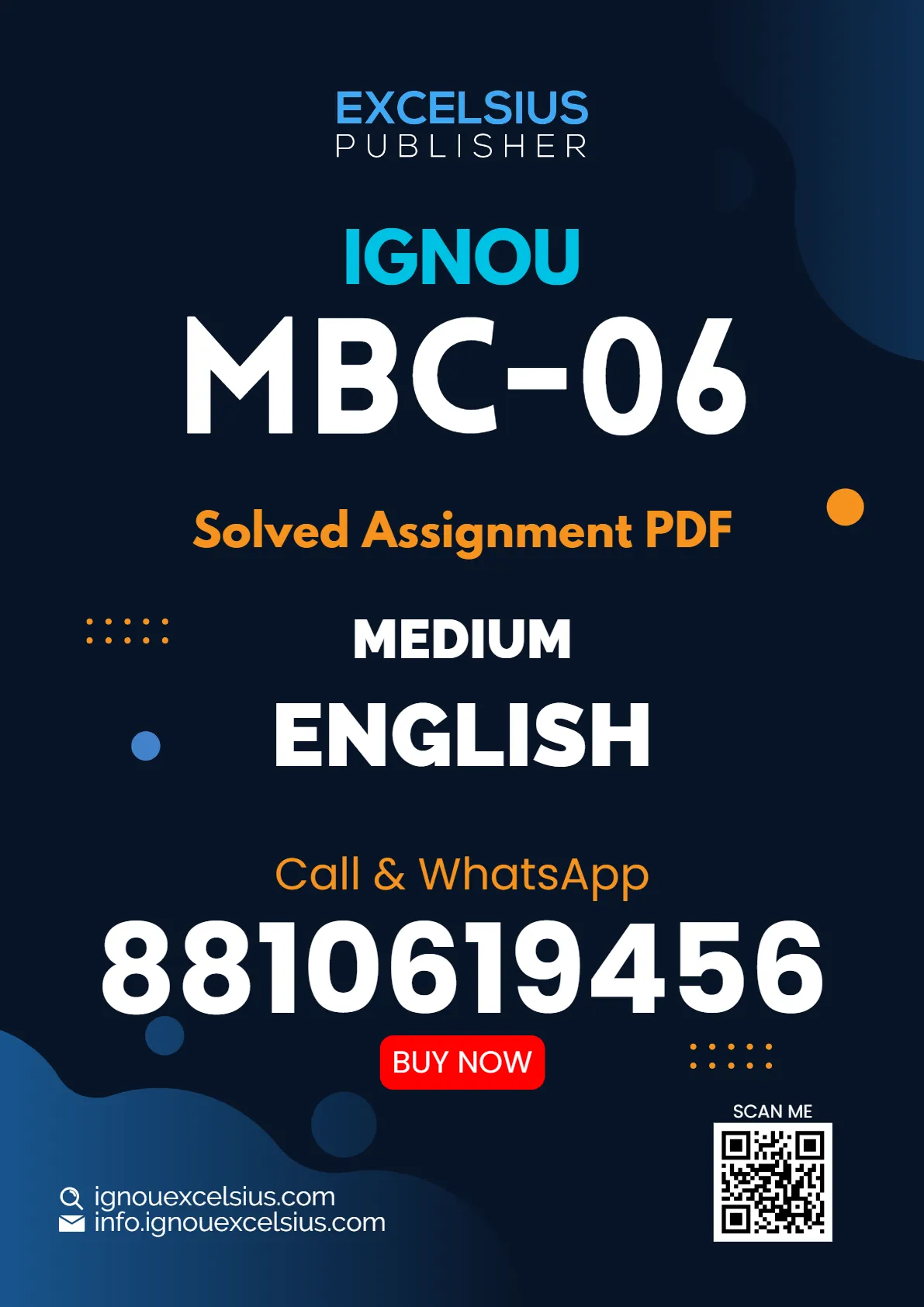 Get MSCBCH MBC-06 Solved Assignment online - ignouexcelsius