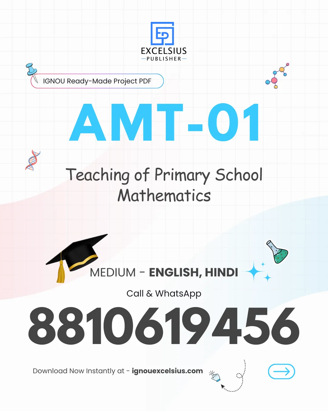IGNOU AMT-01 Teaching of Primary School mathematics Readymade Projects