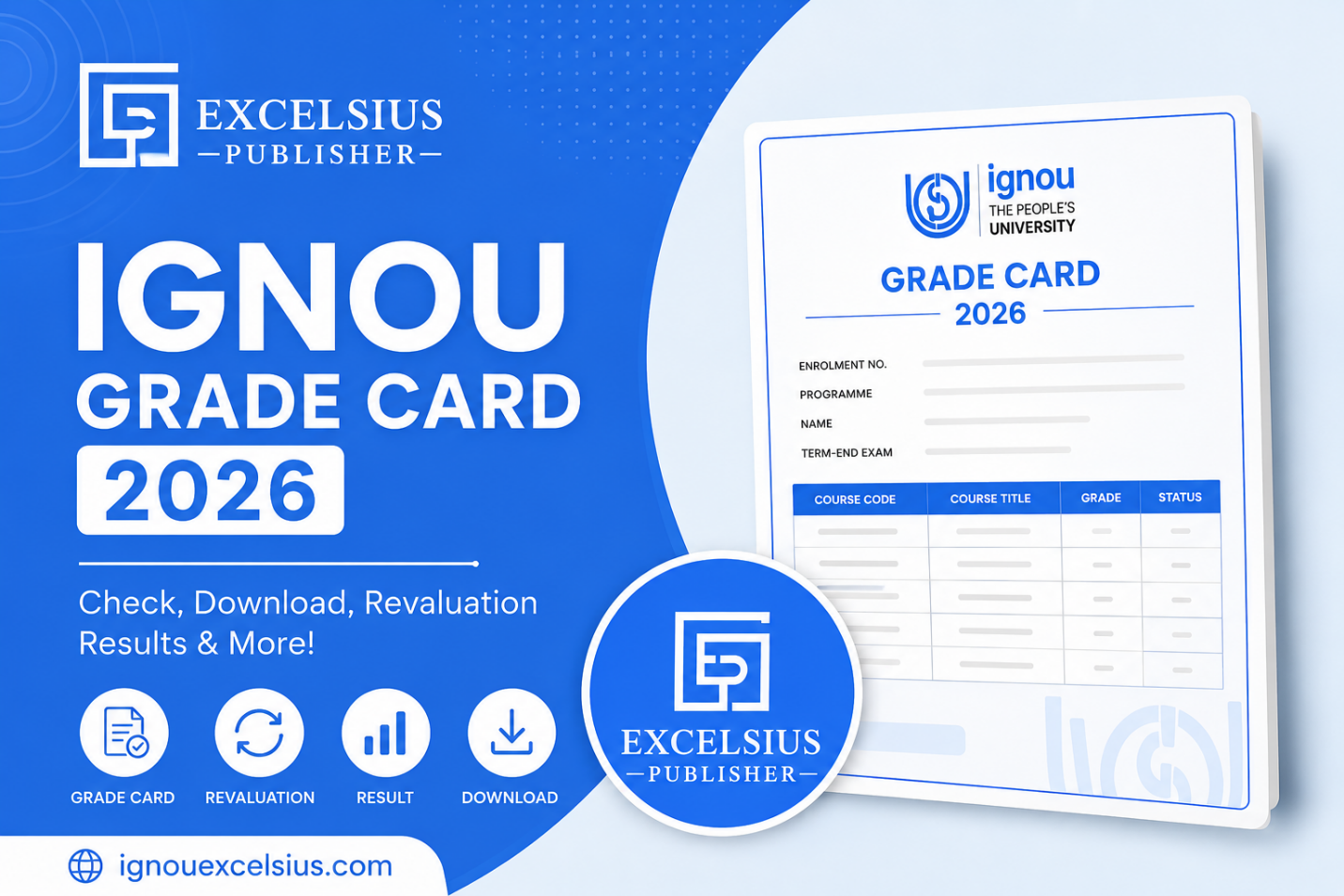 IGNOU Grade Card 2026 - 2027 | How To Check, Download and Apply For Revaluation