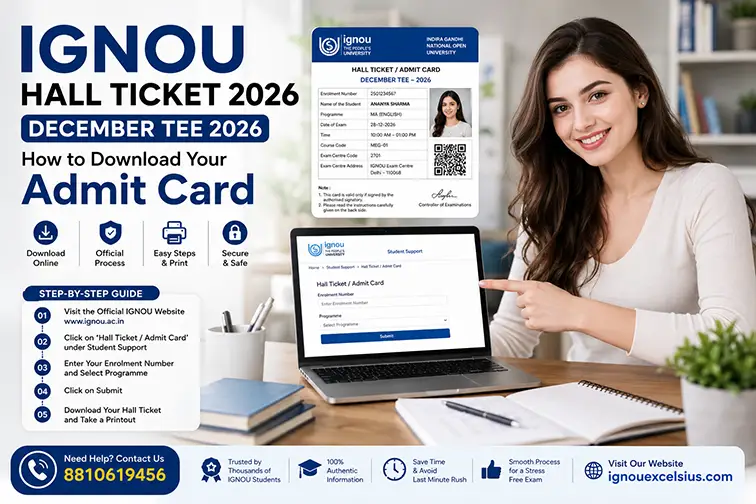 IGNOU Hall Ticket 2026 December TEE 2026 How to Download Your Admit Card 