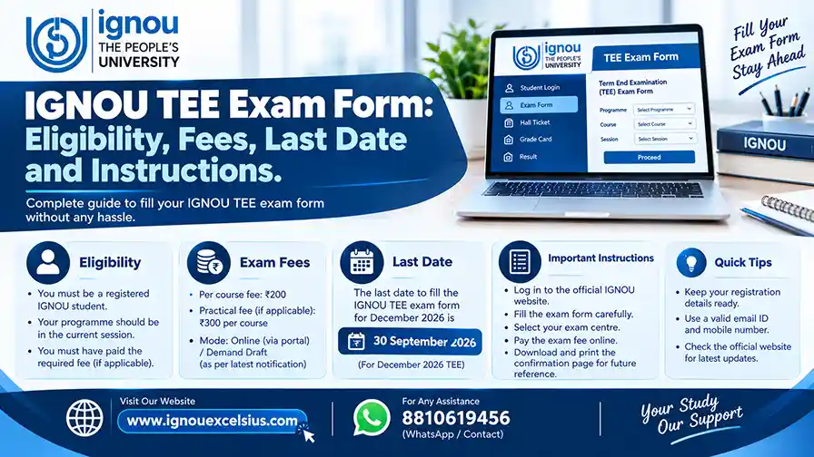 IGNOU TEE Exam Form
